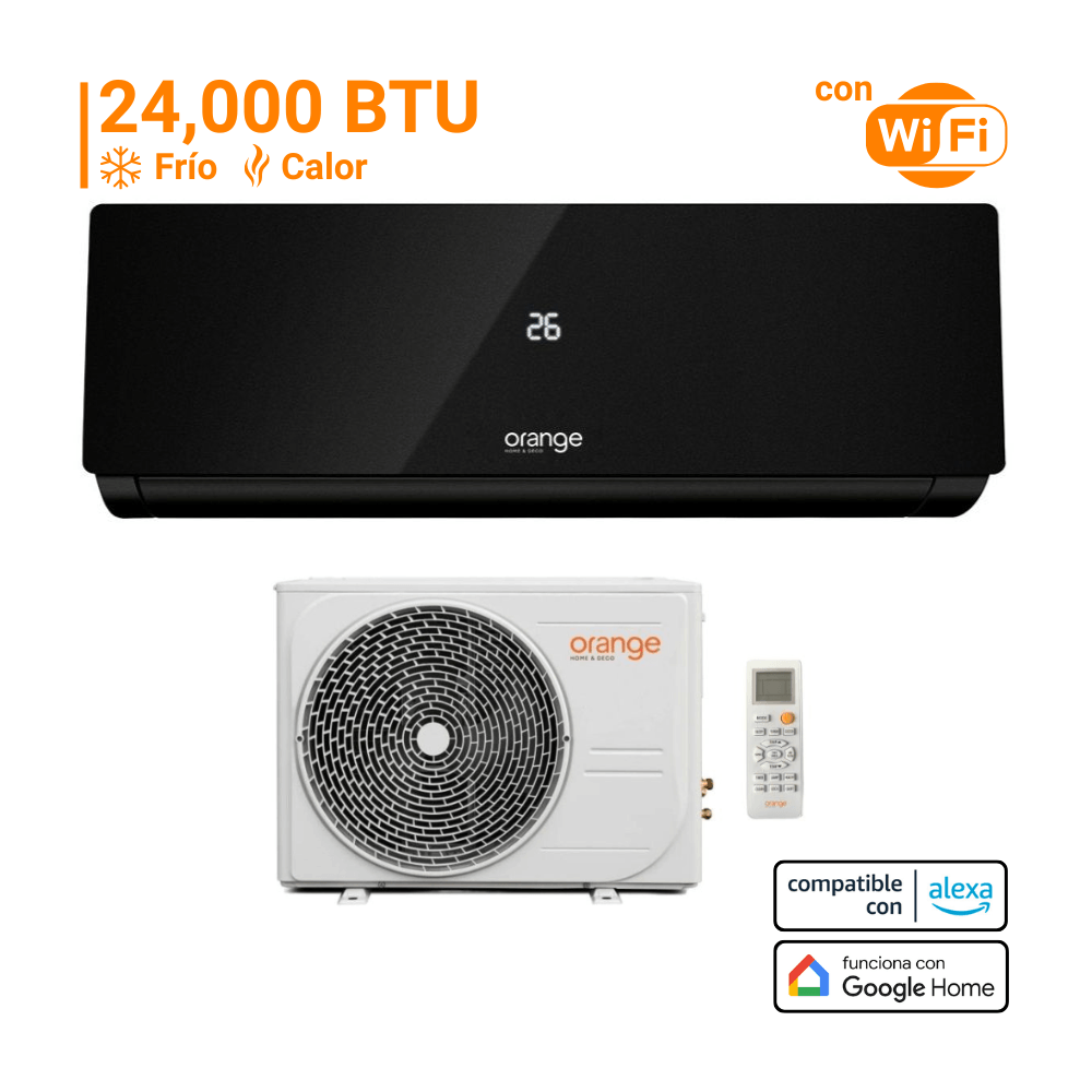 Aire Acondicionado Split 24000 Btu Inverter Orange Frío/Calor Negro