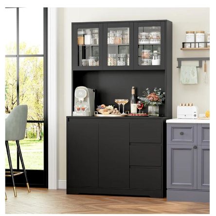 Alacena Moderna de Cocina TU MESITA Michell en Melamina 18mm color Negro Alacena Moderna de Cocina TU MESITA Michell en Melamina 18mm color Negro