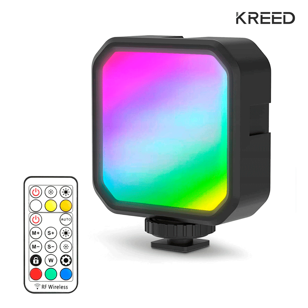 Luz LED RGB Recargable para Cámaras con control MJ88 potátil Luz LED RGB Recargable para Cámaras con control MJ88 potátil