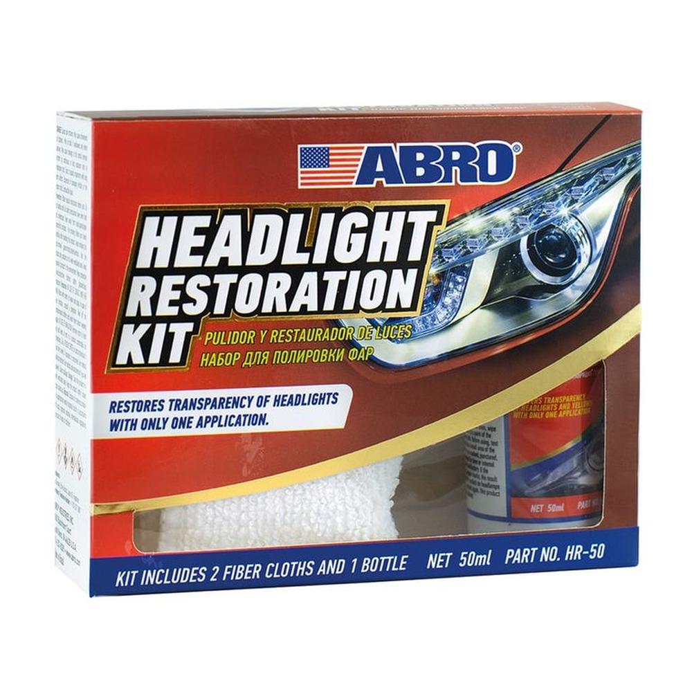 ABRO Kit Pulidor y Restaurador de Faros - 50 mL
