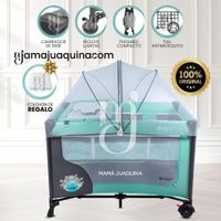 Combo Cuna Corral Premium HAPPY DREAM Green  con Colchón de Regalo