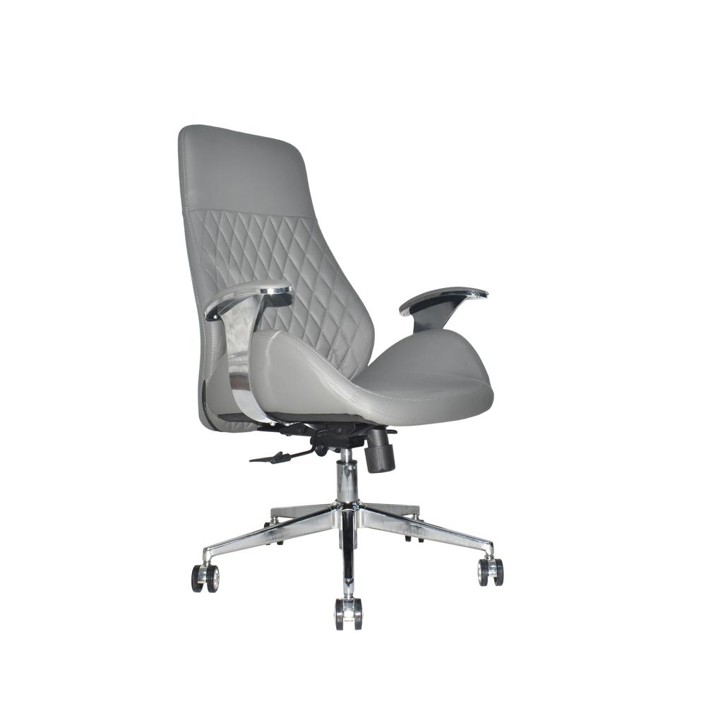 Silla Ergonómica Markus Presidente Gris Cuero Ofideas