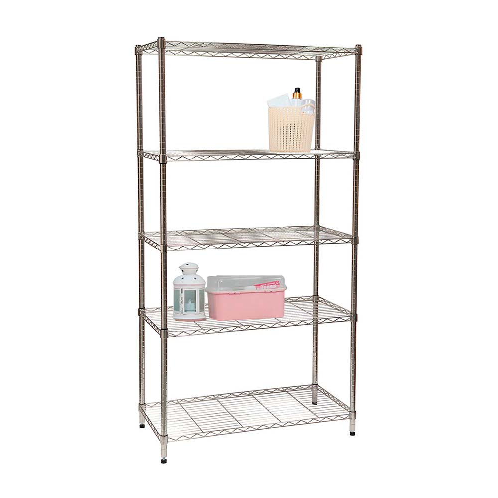 Estantería Metálica Cromada Orange 5 Niveles 180x90x35cm