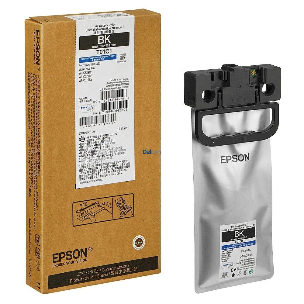 Bolsa de Tinta Epson T01C Negra