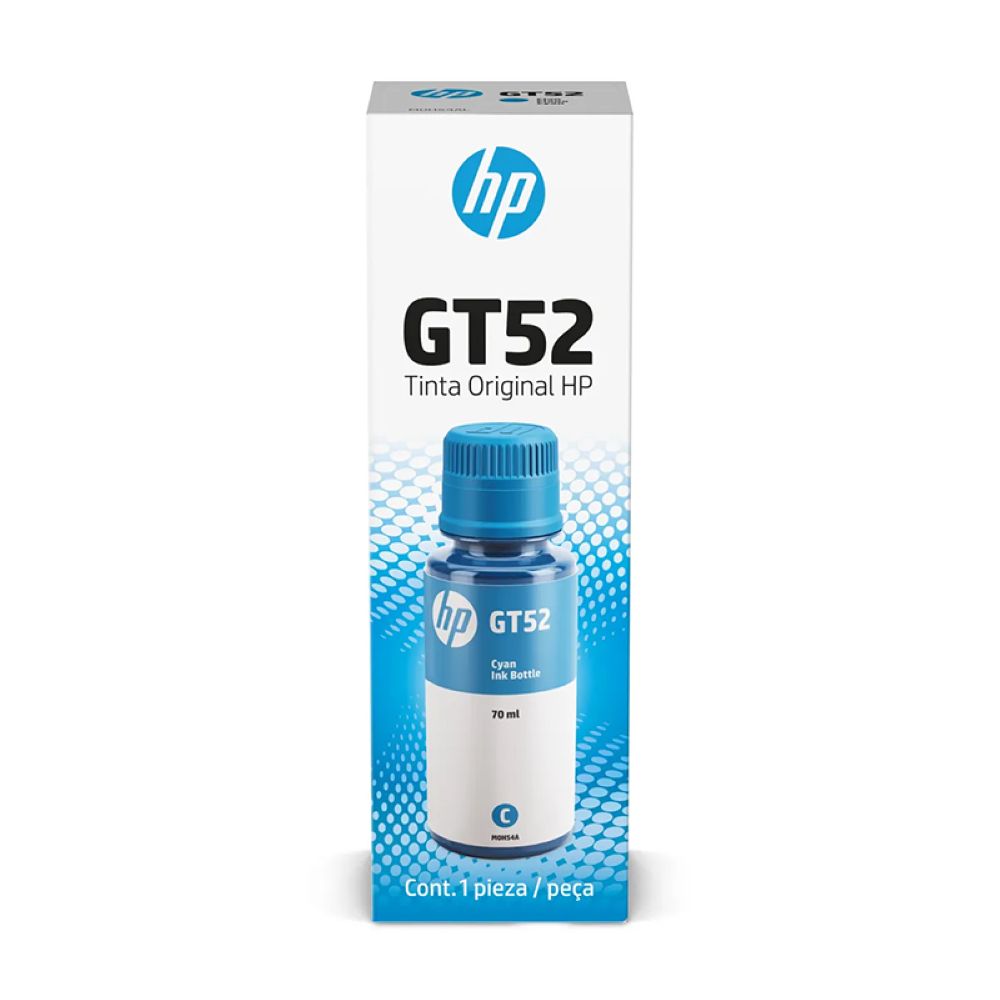 TINTA HP M0H54AL BOTTLE (GT52) CYAN 8000 PAG