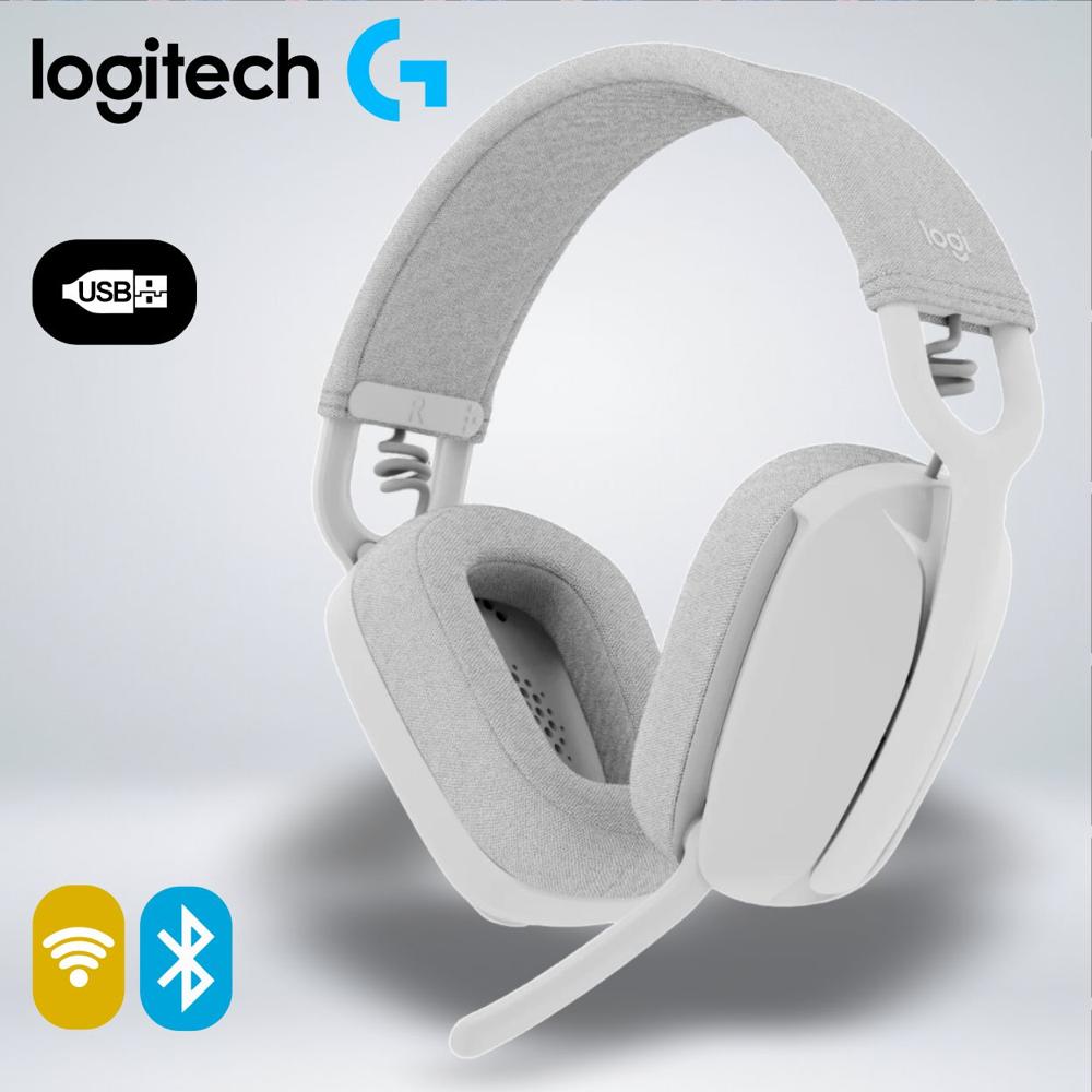 AUDIFONO LOGITECH ZONE VIBE 100 BLUETOOTH 2 MICROFONOS  BLANCO