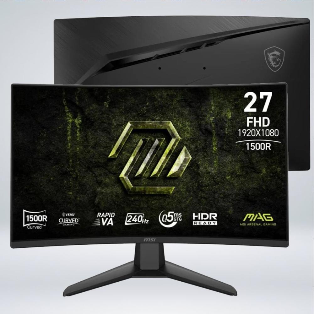 MONITOR GAMER CURVO MAG 274CF X24 FUL HD 27 PULGADAS rapid VA 240hz 0.5ms HDR 1500R AI VISION