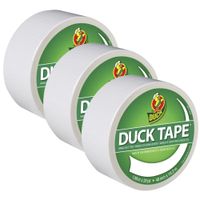 DUCK TAPE Cinta Adhesiva Duct 48mm x 15yds Blanco Pack x 3