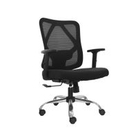 Silla Ergonómica Enko Gerente Cromada Negro  Ofideas