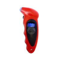 MEDIDOR DE PRESIÓN DIGITAL MANOMETRO NEUMATICO LLANTA 100PSI ROJO