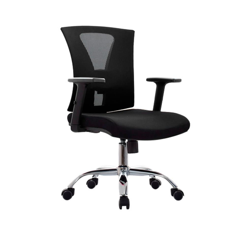 Silla Ergonómica Nix Gerente Brazos 3D Cromado Negro Ofideas