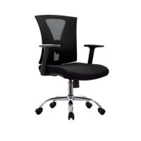 Silla Ergonómica Nix Gerente Brazos 1D Cromado Negro Ofideas