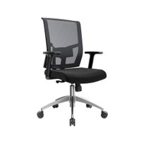 Silla Ergonómica Delphi I Gerente Aluminio Negro Ofideas