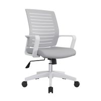 Silla Ergonómica Onix Gerente Nylon Blanco y Gris  Ofideas
