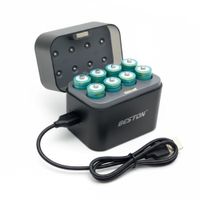 Cargador de Pilas Recargables Beston Híbrido Ni-MH y Li-ion más 8 pilas AA