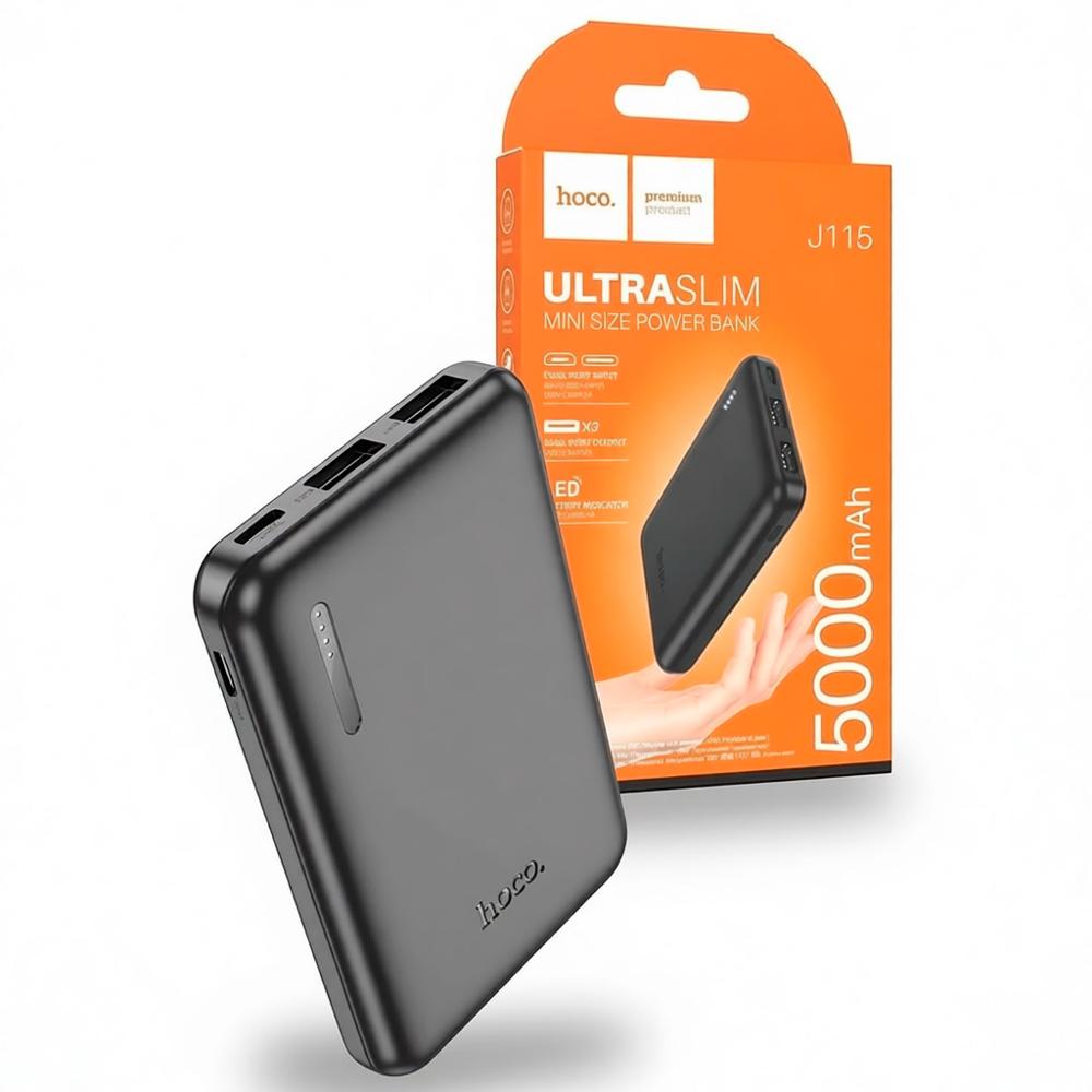 Hoco J115 Mini Power Bank Portátil 5000mah Micro Usb Usb C