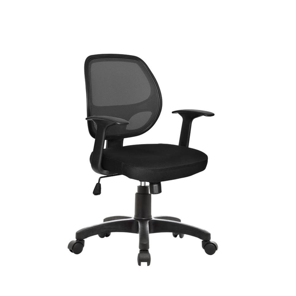 Silla Ergonómica Giratoria Mali Brazos Nylon Negro Ofideas