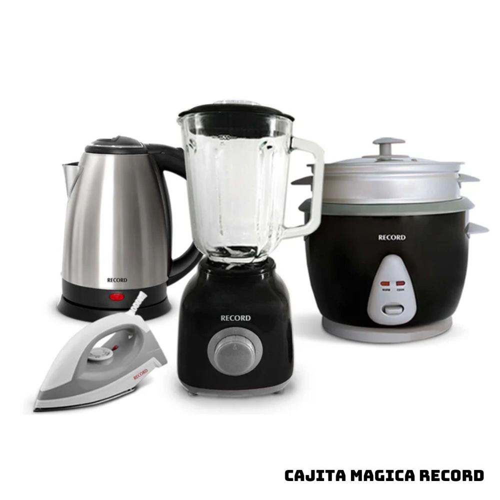 COMBO RECORD CAJITA MAGICA - ARROCERA + HERVIDOR + LICUADORA + PLANCHA