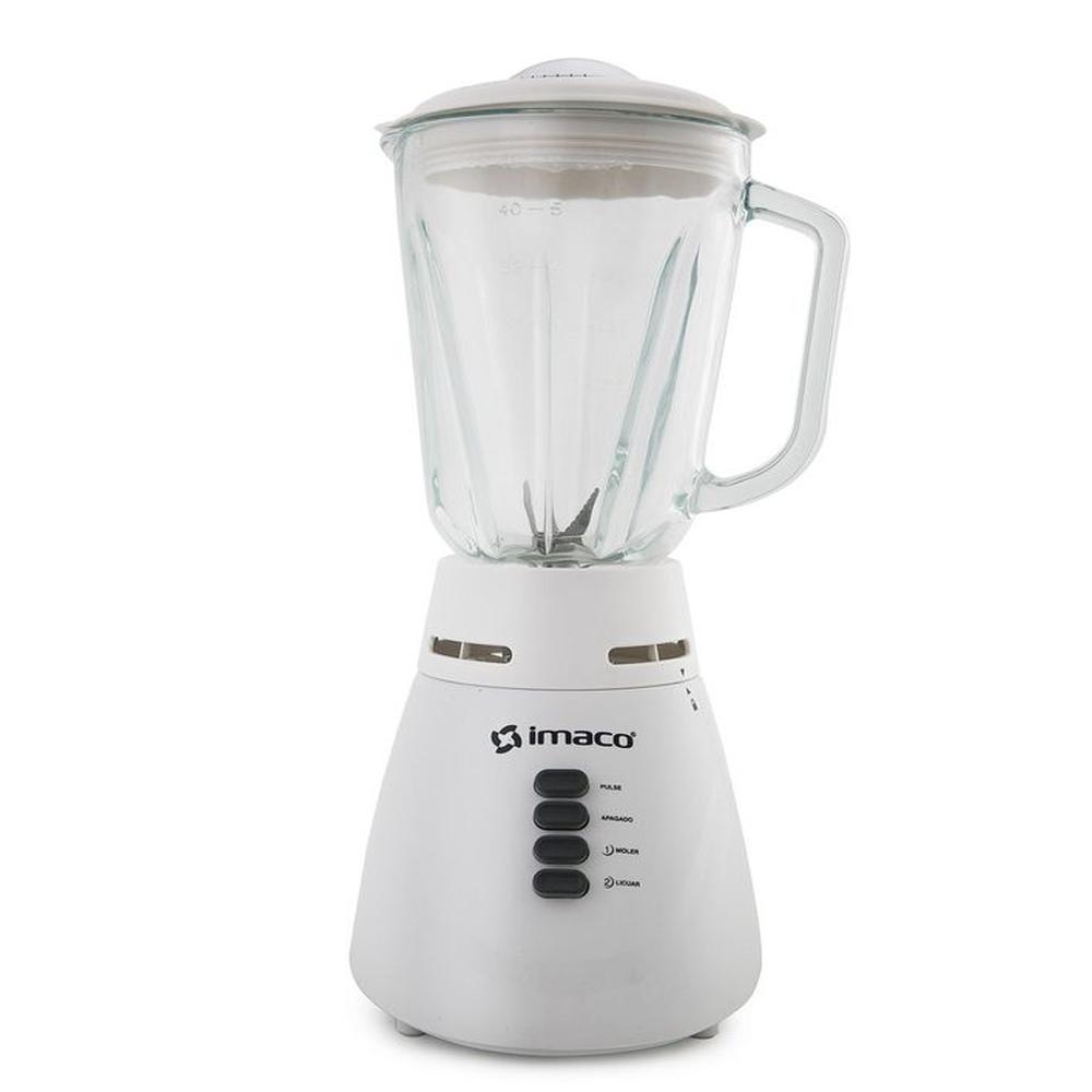 Licuadora Imaco 1.25L c/Vaso de Vidrio BL4125V Blanco