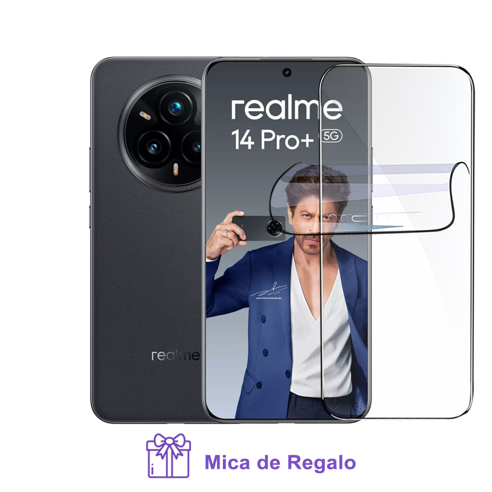 Realme 14 Pro Plus 12Gb Ram 512Gb Rom Black con Mica Hidrogel