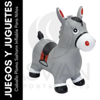 Caballo Plomo Saltarin Inflable Para Niños