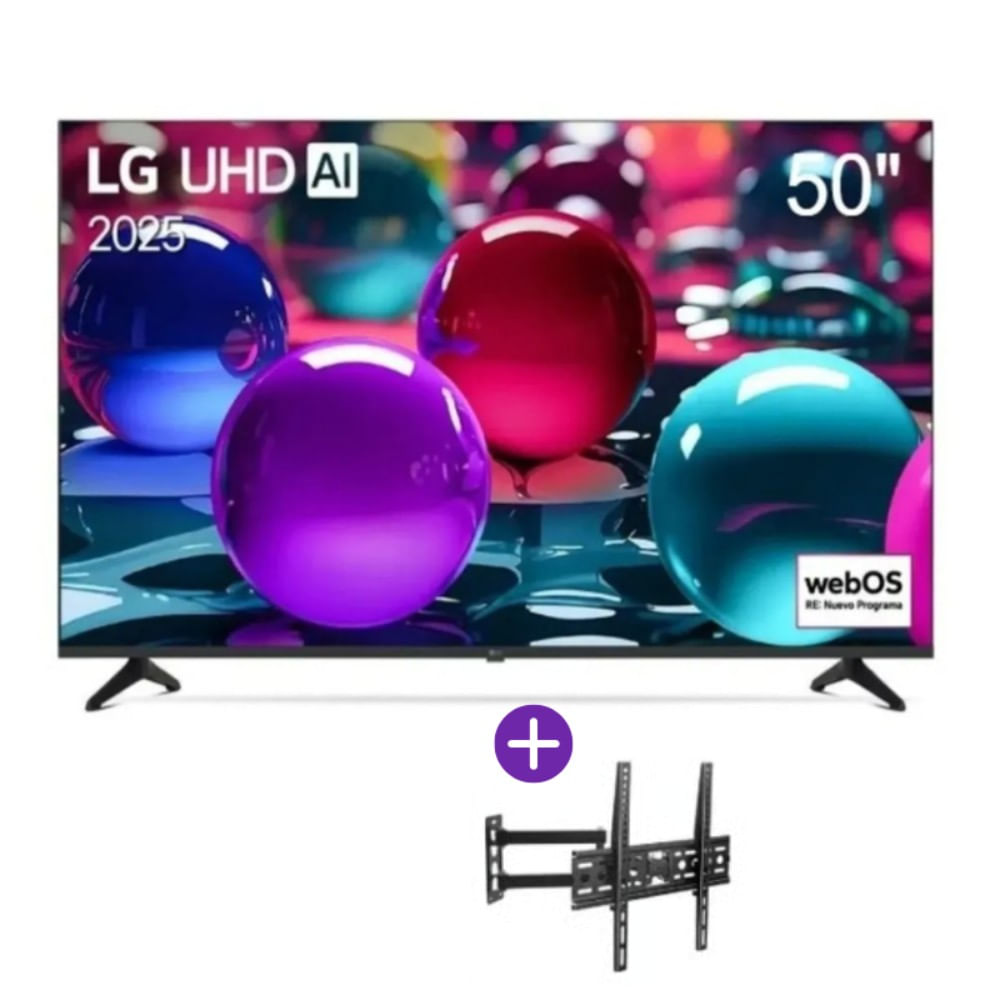 Televisor LG 50 UHD AI 4K Smart TV 50UA7300 2025 con Rack