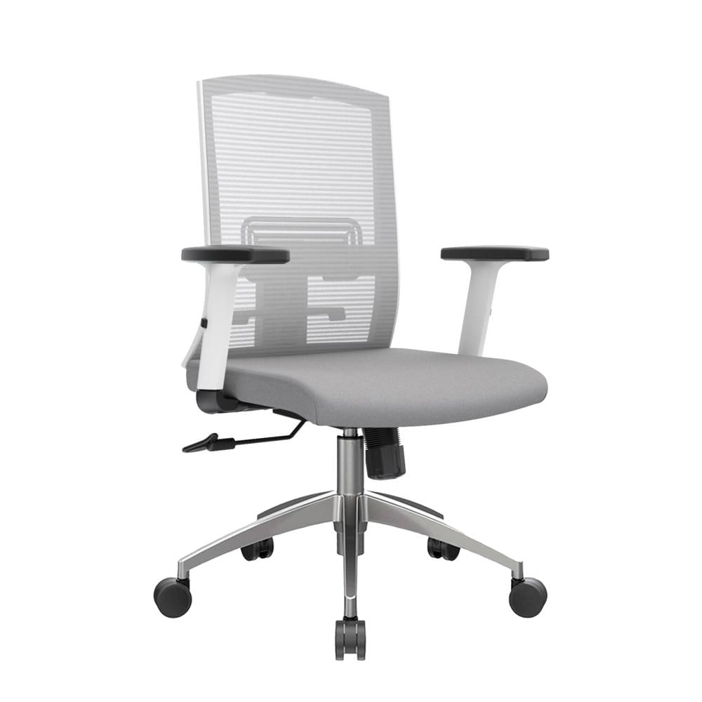 Silla Ergonómica Monk Semireclinable Gerente Aluminio Gris  Ofideas