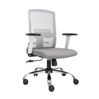 Silla Ergonómica Monk Syncro Gerente Cromado Gris  Ofideas