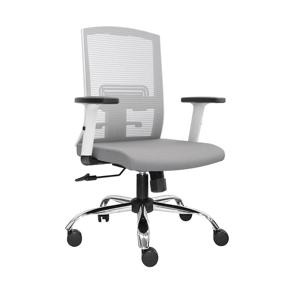 Silla Ergonómica Monk Syncro Gerente Cromado Gris Ofideas