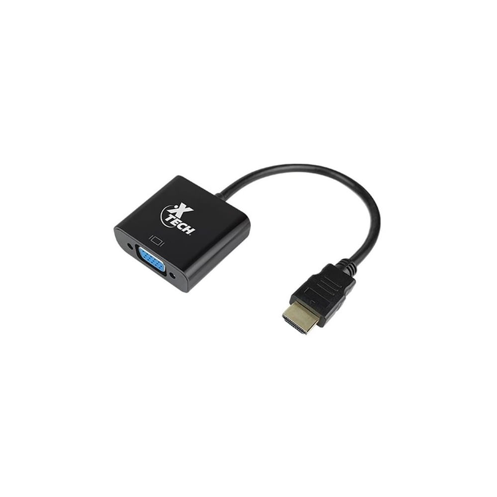 Adaptador de Vídeo HDMI Macho a VGA Hembra - Xtech