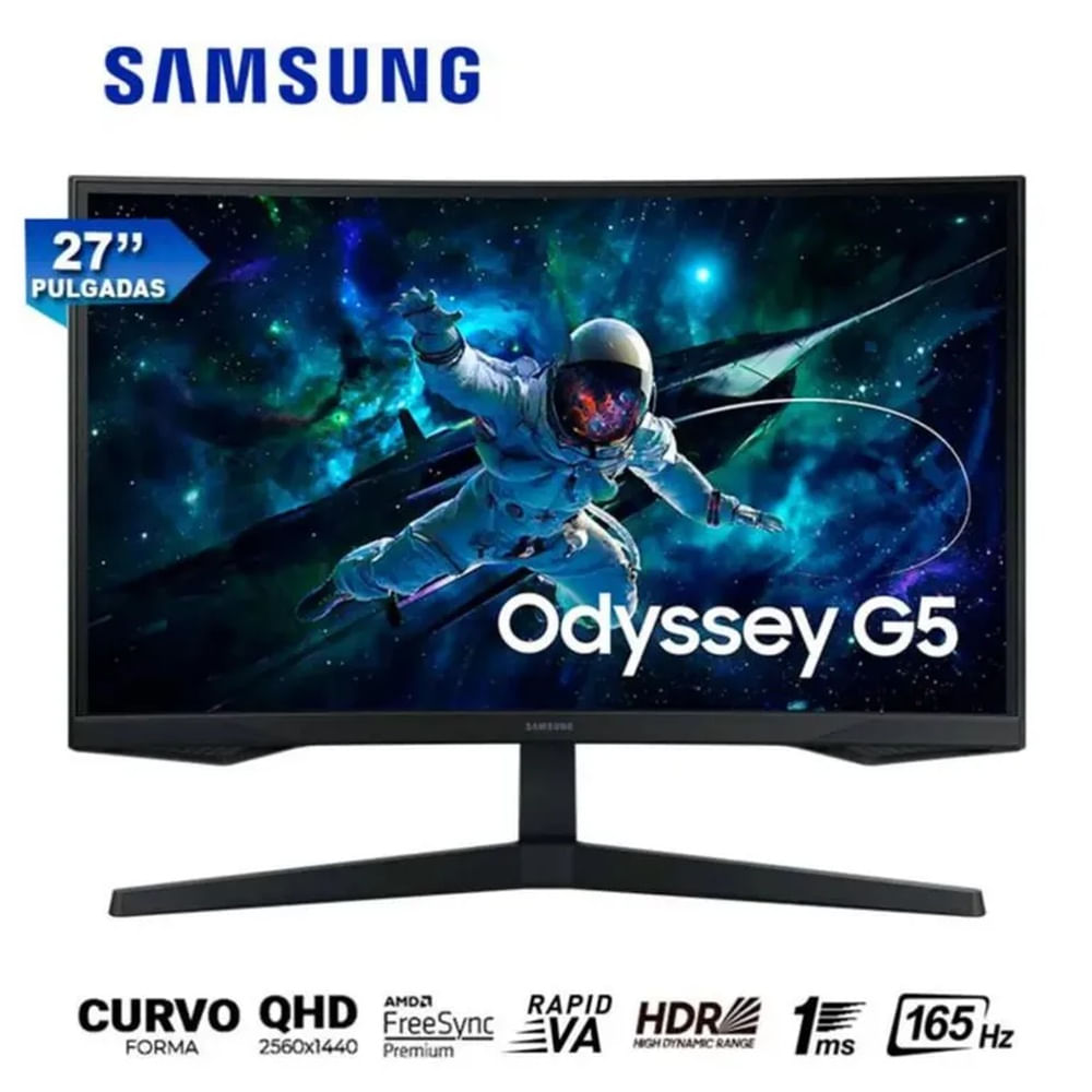 MONITOR SAMSUNG CURVO G5 27 2K 165HZ 1MS HDMI