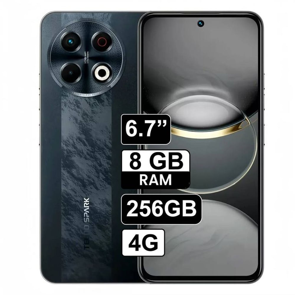 TECNO SPARK 30 PRO EDI TRANSFORMERS 8GB+256GB NEGRO