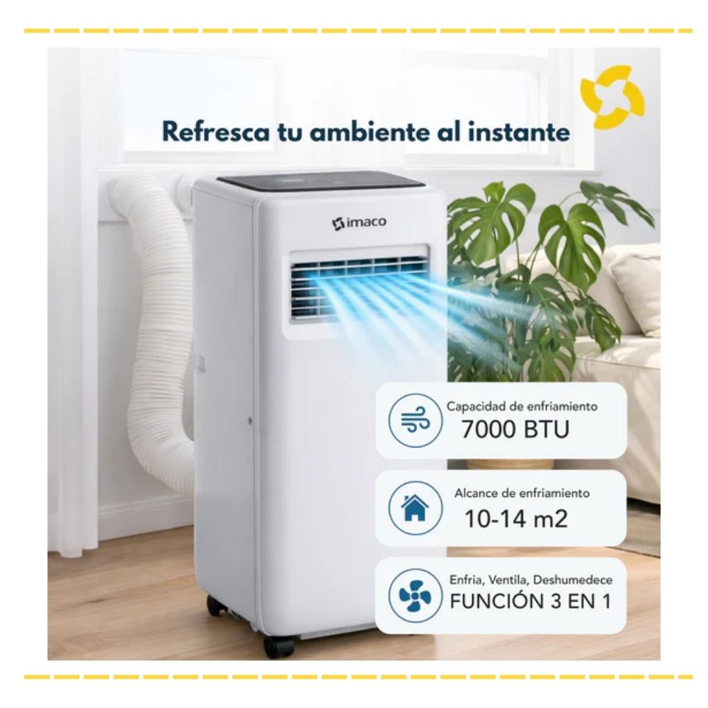 AIRE ACONDICIONADO IMACO PORTATIL DIGITAL 6500 BTU - AC7000 | Promart ...