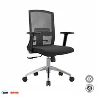 Silla Ergonómica Monk Semireclinable Gerente Aluminio Negro Ofideas
