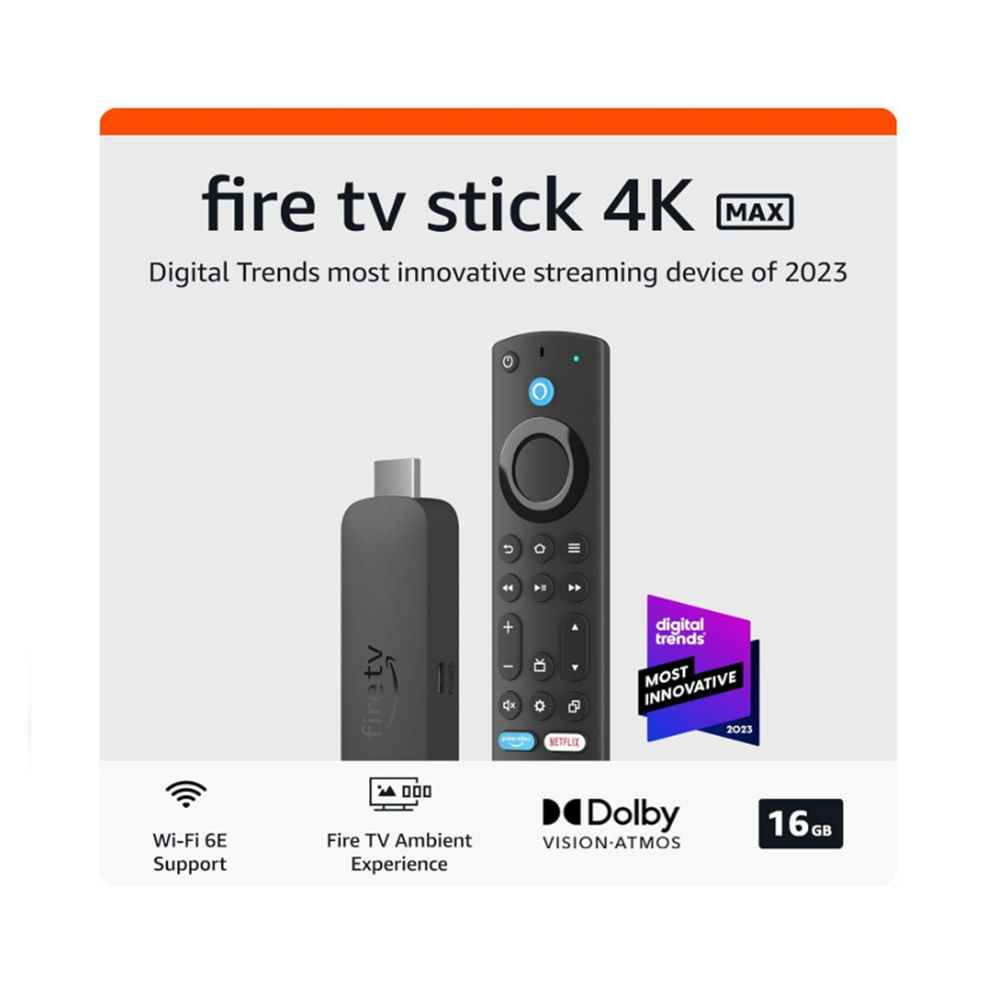 Fire Tv Stick 4K Max WiFi 6E 2Da Gen 16Gb Negro