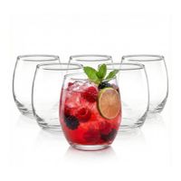 Vasos Circulares de Vidrio 340 ml Set X12 Uso Profesional