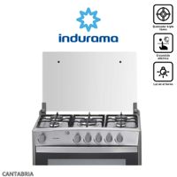 COCINA INDURAMA 5 HORNILLAS COLOR CROMA MOD CANTABRIA