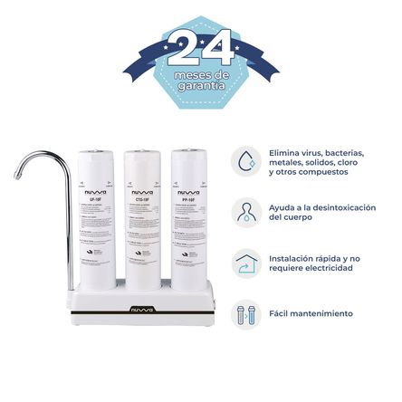 Filtro Purificador de Agua Nuwa Ultrafiltración Plus NUUFPLUS01 Filtro Purificador de Agua Nuwa Ultrafiltración Plus NUUFPLUS01