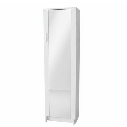 Zapatera Alta Melamine Blanco con Espejo - Viene Armada Zapatera Alta Melamine Blanco con Espejo - Viene Armada