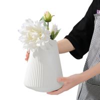 Florero Decorativo Modelo Axis Lineal Mediano Blanco  294MB11