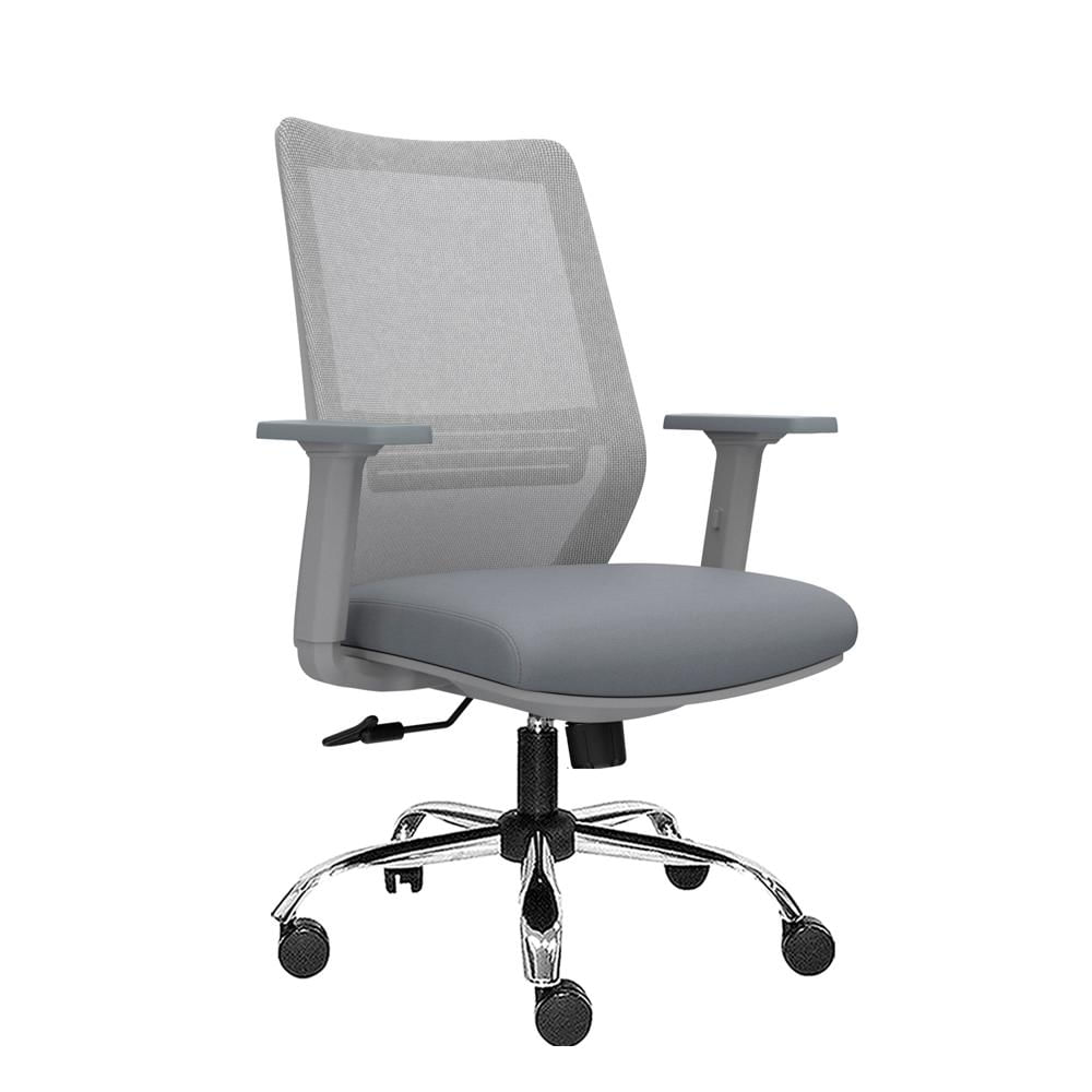 Silla Ergonómica Musk Gerente Cromada Gris Ofideas