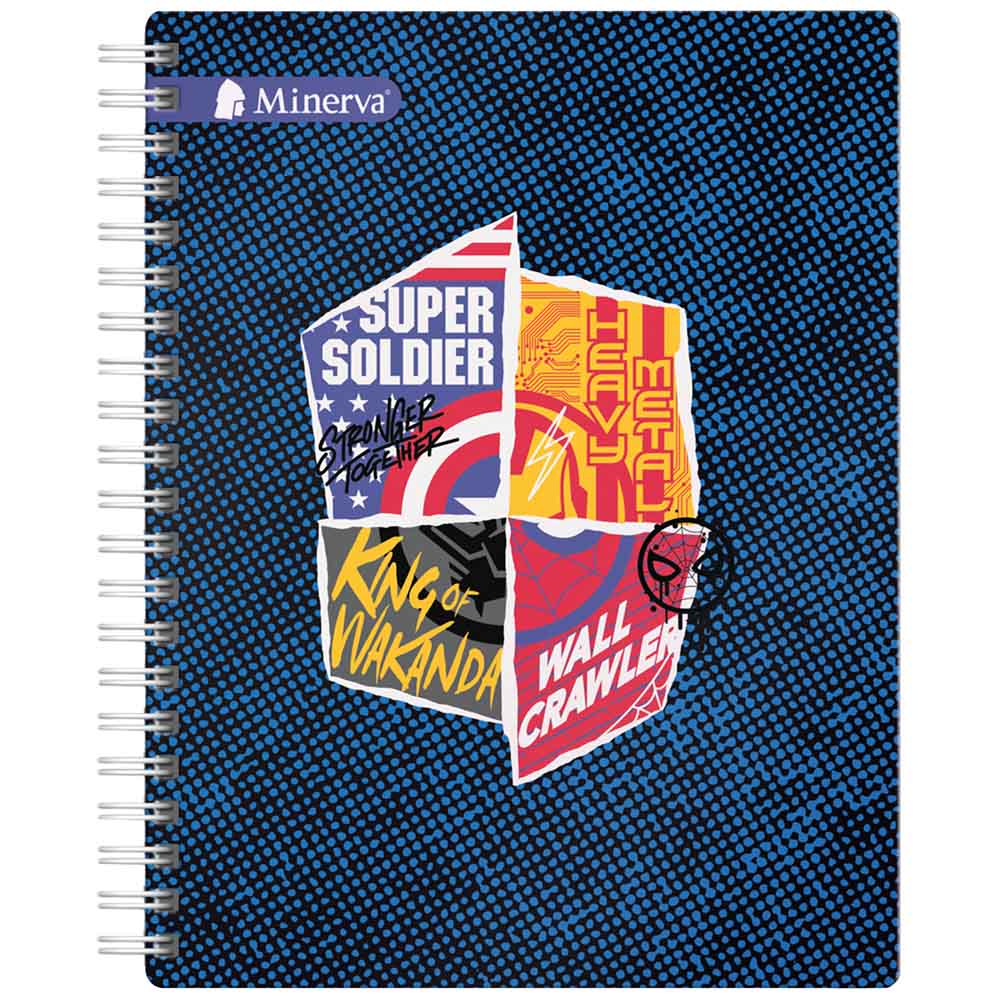 Cuaderno MINERVA Universitario Cuadriculado Anillado Marvel