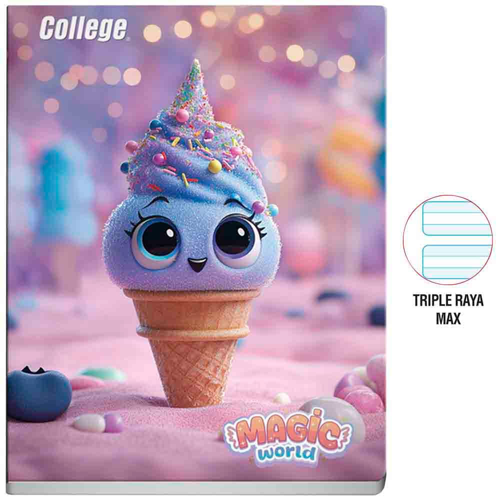 Cuaderno COLLEGE Deluxe Triple Raya Magic World