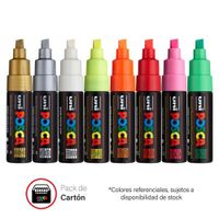 POSCA Pack PC-8K8P Estuche X8 Fluorescente