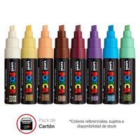 POSCA Pack PC-8K8P Estuche X8 Cálido
