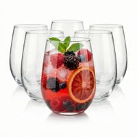 Set 6 Vasos Dubái de Vidrio 480ml para Bebidas Frías