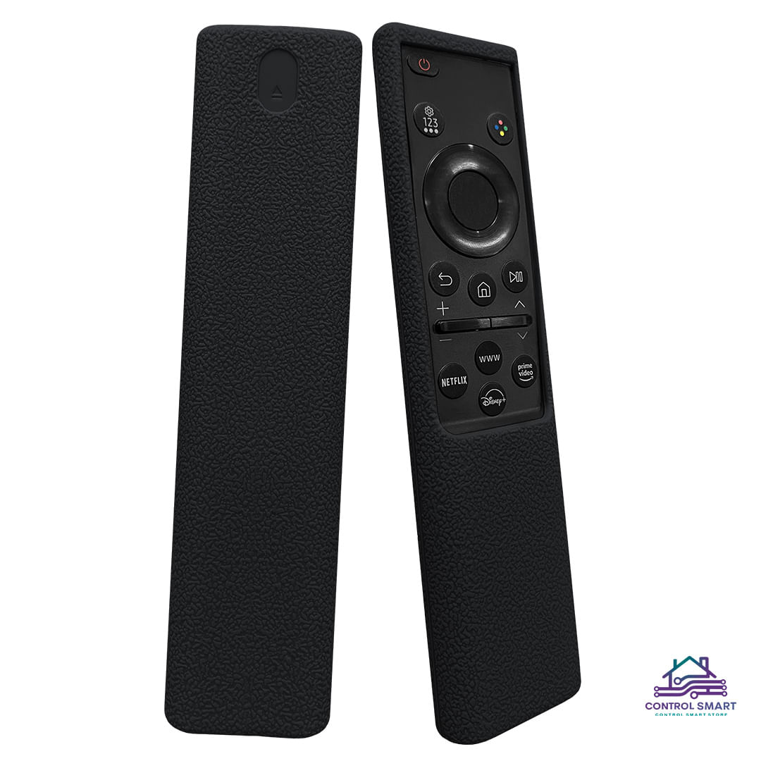 Funda Protector De Silicona Control Samsung Qled - Negro