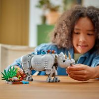 LEGO 31171 Fauna Salvaje Poderoso Rinoceronte con Pájaros