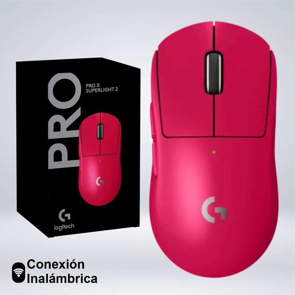 MOUSE GAMER G PRO X SUPERLIGHT 2C HERO 2 LIGHTSPEED 44KDPI 5botones 95hrs 51gr FUCSIA