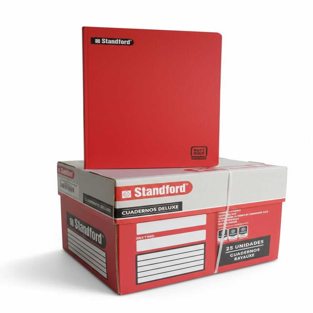 Caja de Cuadernos Rayado  Standford Notebook – 25 Unidades